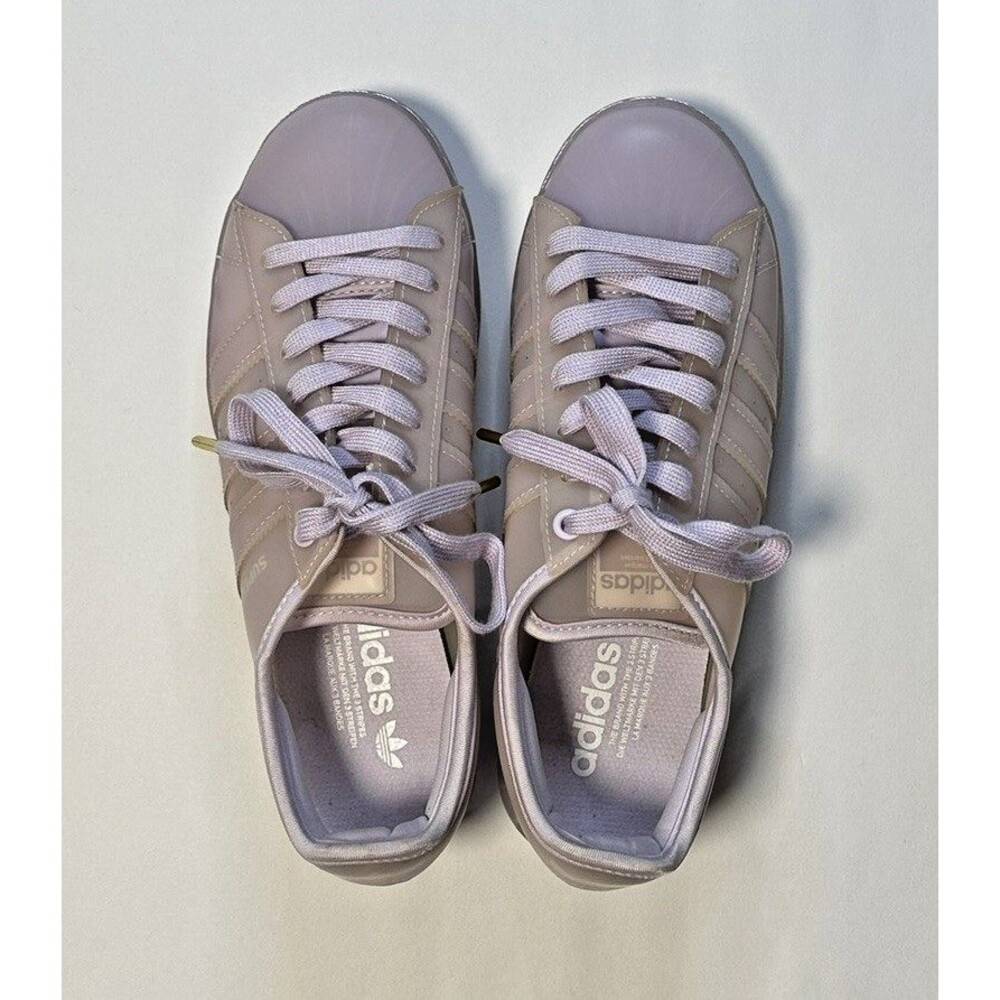 Adidas Superstar Jelly Purple Tint Translucent Platform Sneakers Women's Sz 8
